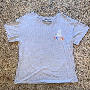 “We are family” embroidered t-shirt